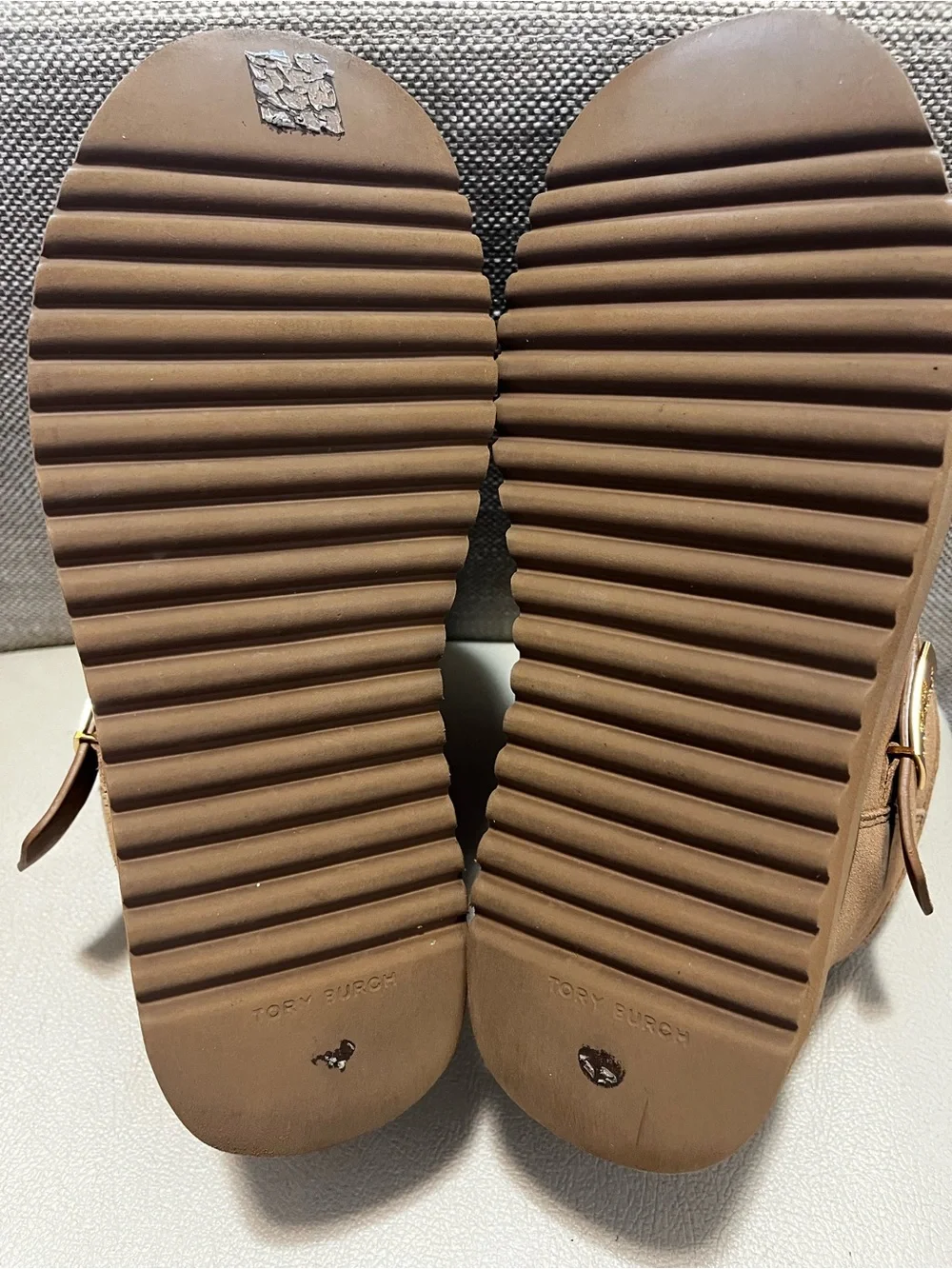 Tory Burch Mellow Tan Suede Shearling Platform Boots Women’s Size 6